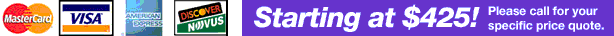 Master Card/Visa/American Express/Discover